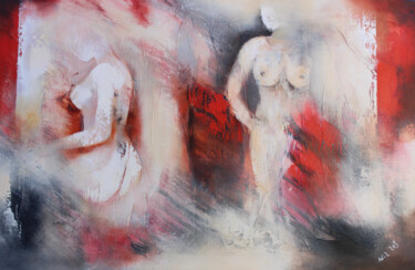 Картина под названием "Victoria 09-01" - Wil Lof, Подлинное произведение искусства, Акрил Установлен на Деревянная рама для…
