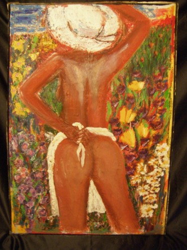 Peinture intitulée "Femme au chapeau" par Willo . B, Œuvre d'art originale