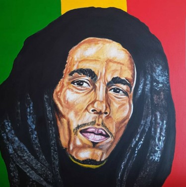 Pittura intitolato "Bob Marley" da Dibidäbi, Opera d'arte originale, Acrilico