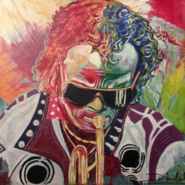 Peinture intitulée "miles-davis-50x50cm…" par Dibidäbi, Œuvre d'art originale, Acrylique