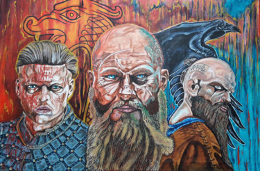 Painting titled "vikings-60x90cm.jpg" by Dibidäbi, Original Artwork, Acrylic