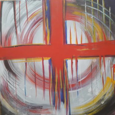 Malerei mit dem Titel "the-cross-70x70cm.j…" von Dibidäbi, Original-Kunstwerk, Acryl