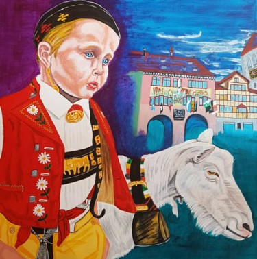 Peinture intitulée "heimat-70x70cm.jpg" par Dibidäbi, Œuvre d'art originale, Acrylique