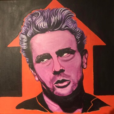 Malerei mit dem Titel "James Dean" von Dibidäbi, Original-Kunstwerk, Acryl