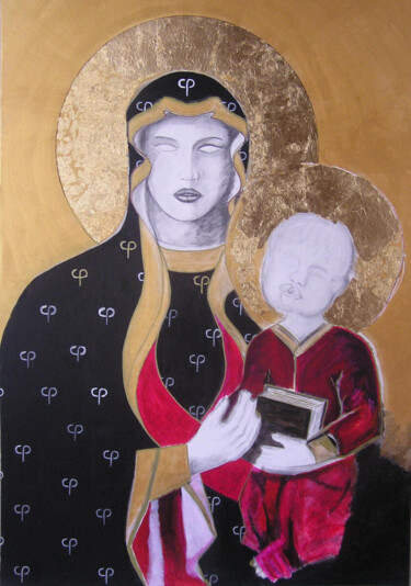 Peinture intitulée "Vierge Phi/Antigone." par Wildbillyecoyote, Œuvre d'art originale, Acrylique