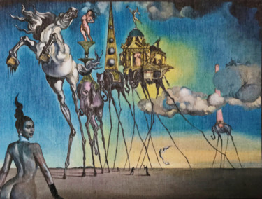 Ζωγραφική με τίτλο "A Surreal Prospect…" από Wilf Tilley, Αυθεντικά έργα τέχνης, Λάδι Τοποθετήθηκε στο Ξύλινο πάνελ