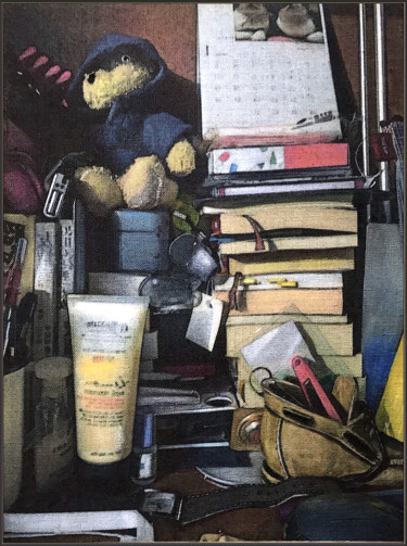 Рисунок под названием "Still Life With Liv…" - Wilf Tilley, Подлинное произведение искусства, Масло