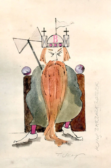 Obrazy i ryciny zatytułowany „King Barbara Rosser…” autorstwa Wilf Tilley, Oryginalna praca, Monotypia