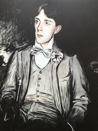 Printmaking titled "Aubrey Beardsley (A…" by Wilf Tilley, Original Artwork, Digital Print