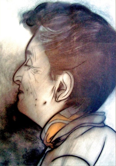 Рисунок под названием "Liza Mann" - Wilf Tilley, Подлинное произведение искусства, Пастель