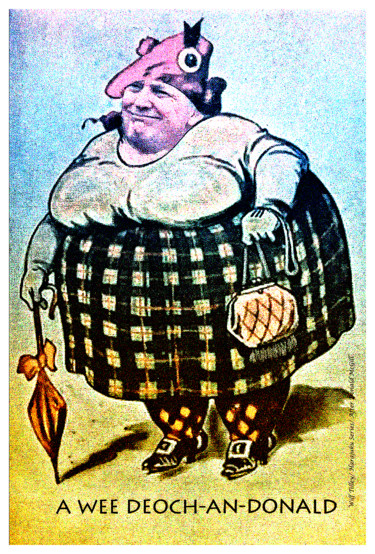 A Wee Deoch-An-Donald Printmaking titled "A Wee Deoch-An-Dona…" by Wilf Tilley, Original Art, Digital Print
