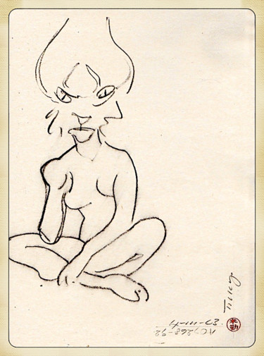 Zeichnungen mit dem Titel "Seven Mythological,…" von Wilf Tilley, Original-Kunstwerk, Kohle