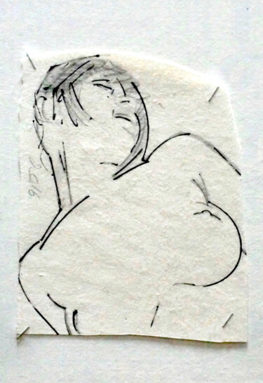 Drawing titled "Female Nude" by Wilf Tilley, Original Artwork, Ink