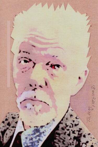 Рисунок под названием "Portrait Of A Man W…" - Wilf Tilley, Подлинное произведение искусства, Масло