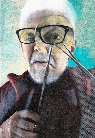 Картина под названием "The Philosopher And…" - Wilf Tilley, Подлинное произведение искусства, Масло
