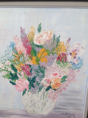 Painting titled "Bouquet de Fleur" by Wilfrid Gaumer, Original Artwork, Oil