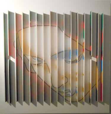 Collages titulada "LUMEN FECIT III" por Wilfried Coene, Obra de arte original, Collages Montado en Panel de madera
