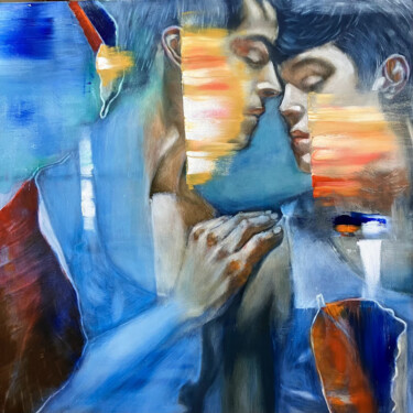Painting titled "DUO COULEUR ET CONF…" by Wilhelm Sommer, Original Artwork, Oil Mounted on Wood Panel