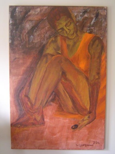 Painting titled "Contemplation" by Wilhelmina Mckittrick, Original Artwork, Oil