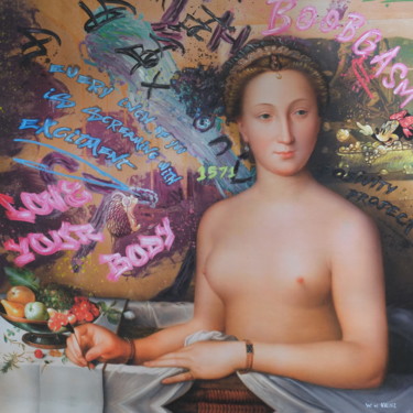 Painting titled "Love your body" by Wilhem Von Kalisz, Original Artwork, Acrylic