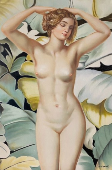 Nude in the foliage Painting titled "Nude in the foliage" by Wilhem Von Kalisz, Original Art, Oil