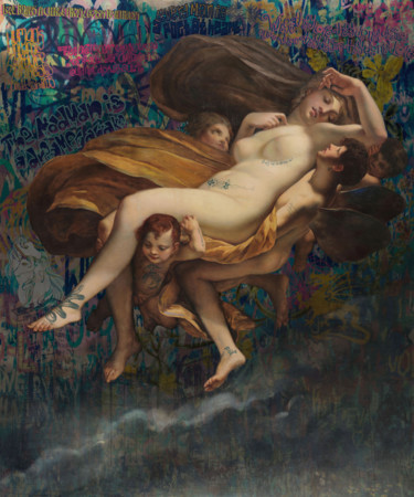 Love brings a change from egoism to altruism. Ζωγραφική με τίτλο "Love brings a chang…" από Wilhem Von Kalisz, Αυθεντικά έργα τέχνης, Λάδι
