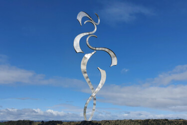 Sculpture titled "Fluidity Kinetic Sc…" by Will Carr, Original Artwork, Stainless Steel
