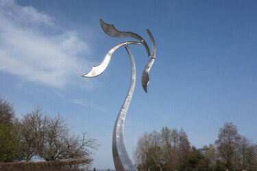Скульптура под названием "Meandering Valleys…" - Will Carr, Подлинное произведение искусства, Нержавеющая сталь
