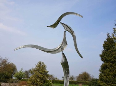 Скульптура под названием "Coreografia Wind Sc…" - Will Carr, Подлинное произведение искусства, Нержавеющая сталь