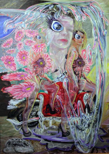 Schilderij getiteld "Alice grandit. Ose…" door Will Guérin, Origineel Kunstwerk, Acryl