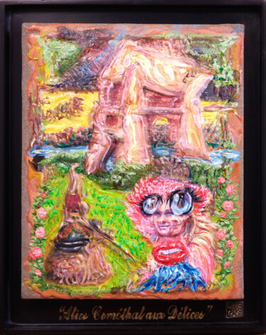Painting titled "Alice Cométhal aux…" by Will Guérin, Original Artwork, Acrylic Mounted on Wood Stretcher frame