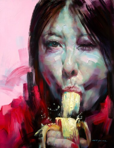 Pintura intitulada "Self" por Will Yu You Wei Yi, Obras de arte originais, Óleo