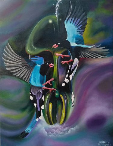 Pássaros Pintura intitulada "Pássaros" por Willcap, Obras de arte originais, Acrílico