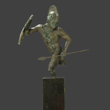 Skulptur mit dem Titel "Ares The God of War" von Willem Botha, Original-Kunstwerk, Bronze
