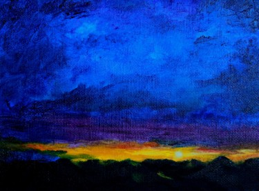 "Desert Sunset" başlıklı Tablo Willis Moore tarafından, Orijinal sanat, Petrol