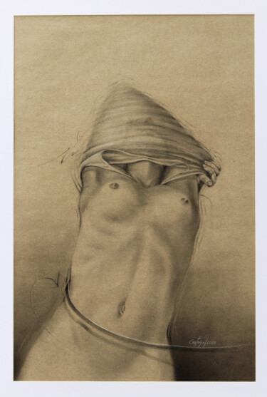 Drawing titled "Séduction" by William Castaño, Original Artwork, Charcoal