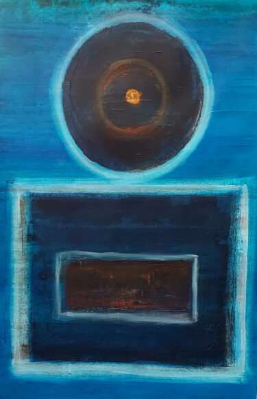 Картина под названием "Rusty Moon" - William Eiffert, Подлинное произведение искусства, Акрил