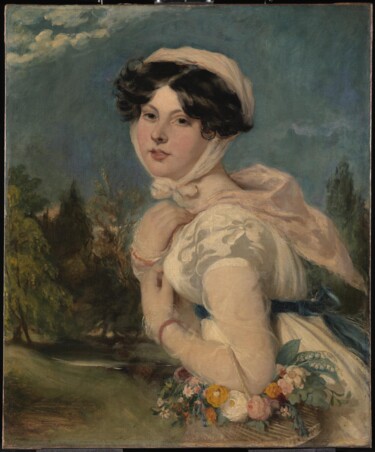 Painting titled "Miss Mary Arabella…" by William Etty, Original Artwork, Oil