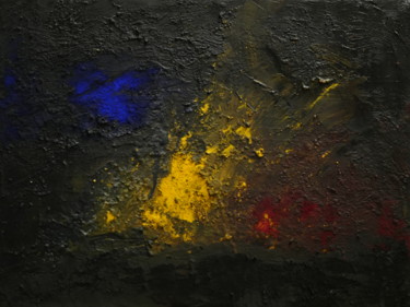 Painting titled "Feu" by William Fages, Original Artwork, Pigments