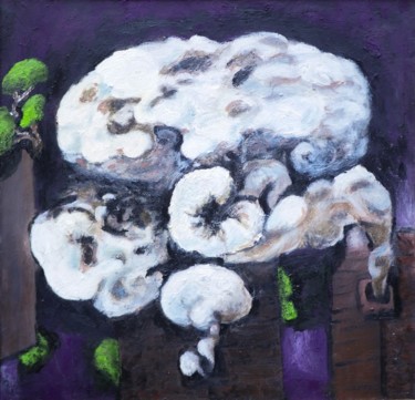 Peinture intitulée "Soirée d'hiver" par William Fages, Œuvre d'art originale, Huile