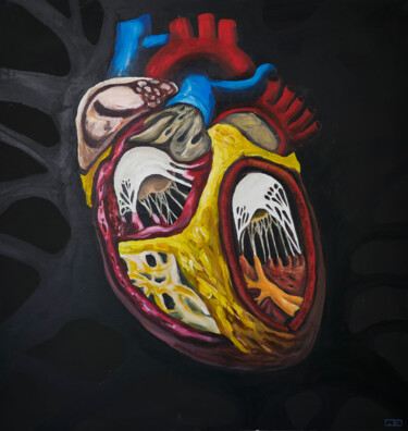 Peinture intitulée "Coeur" par William Fages, Œuvre d'art originale, Acrylique