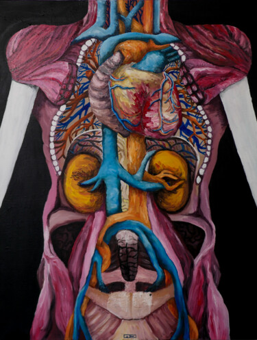 Painting titled "Anatomie" by William Fages, Original Artwork, Acrylic