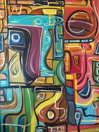 Da Janela Vejo o Mundo Painting titled "Da Janela Vejo o Mu…" by William Mr, Original Art, Acrylic Mounted on Stretcher frame