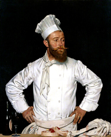 Peinture intitulée "Le Chef de l'Hôtel…" par William Orpen, Œuvre d'art originale, Huile
