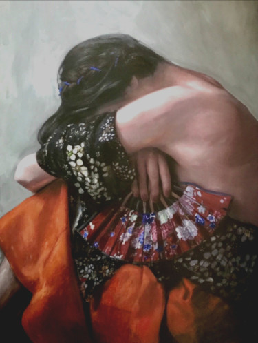 Картина под названием "Love's Fragility" - William Oxer F.R.S.A., Подлинное произведение искусства, Масло