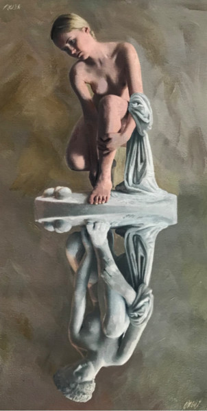 Painting titled "Galatea" by William Oxer F.R.S.A., Original Artwork, Acrylic