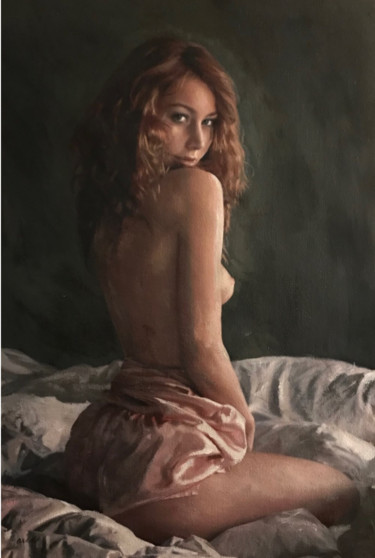 Painting titled "Pliant Eagerness" by William Oxer F.R.S.A., Original Artwork, Acrylic