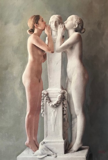 Malarstwo zatytułowany „The Secret” autorstwa William Oxer F.R.S.A., Oryginalna praca, Akryl