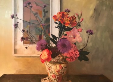 Painting titled "Flowers Beneath The…" by William Oxer F.R.S.A., Original Artwork, Acrylic