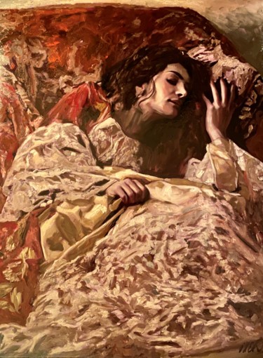 Artemis And The Dream Peinture intitulée "Artemis And The Dre…" par William Oxer F.R.S.A., Œuvre d'art originale, Huile